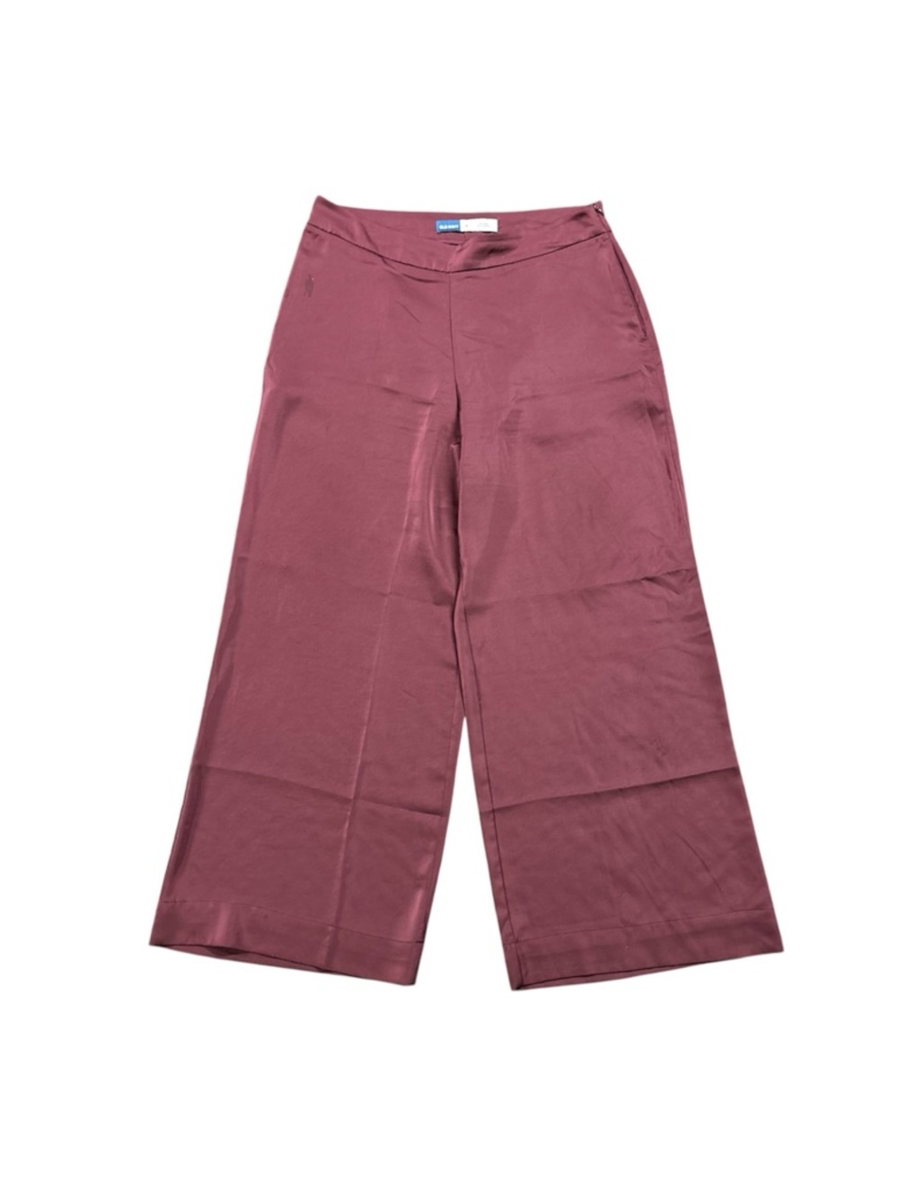 Old Navy High Rise Wide Leg Pants Size 16 Burgundy Work Office Chic